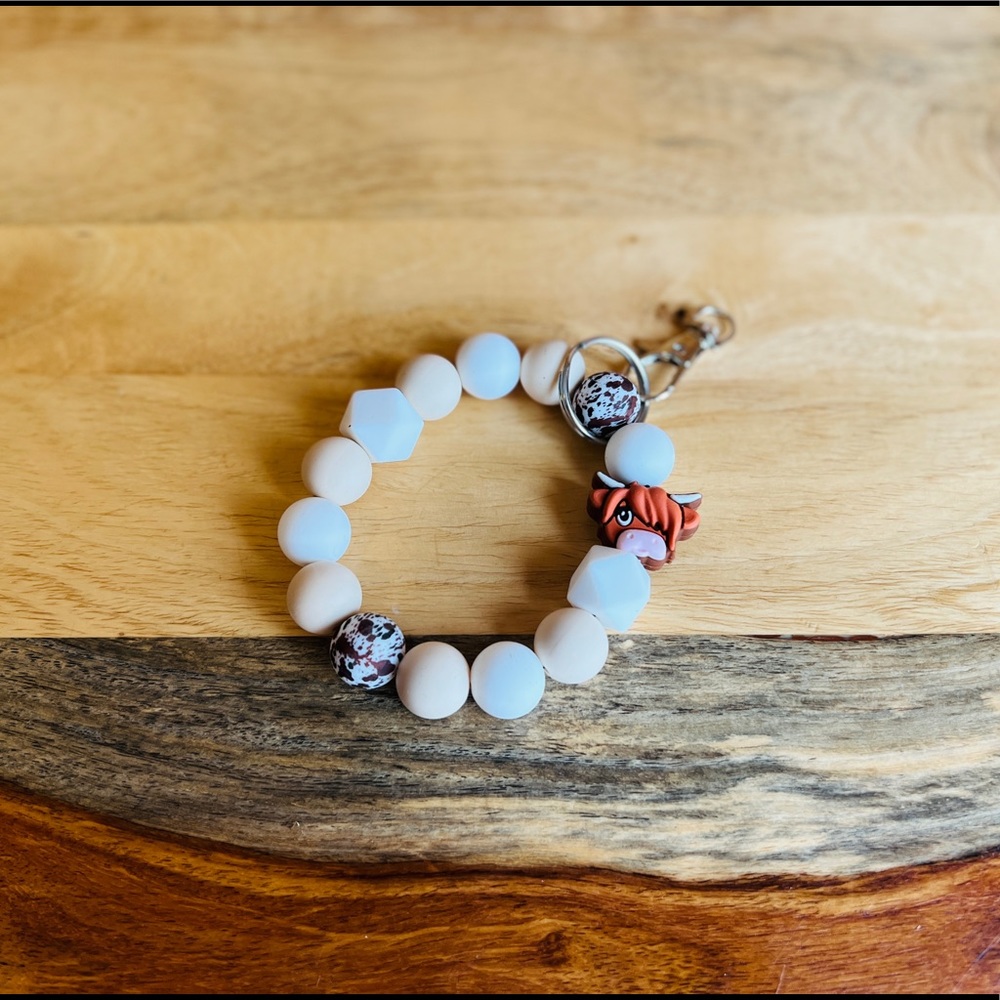 Cute Silicone Key Ring Bracelet. Made specially by seller.